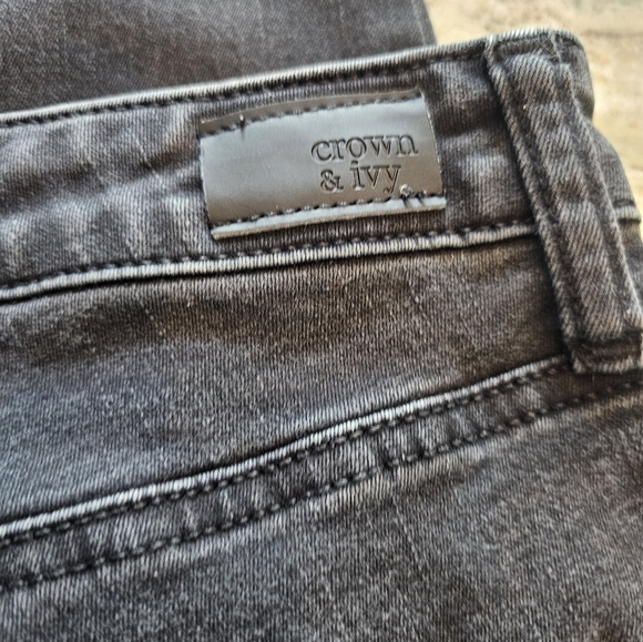 Crown & Ivy 22W Black Skinny Jeans Plus Size Stretch Denim - Picture 7 of 9